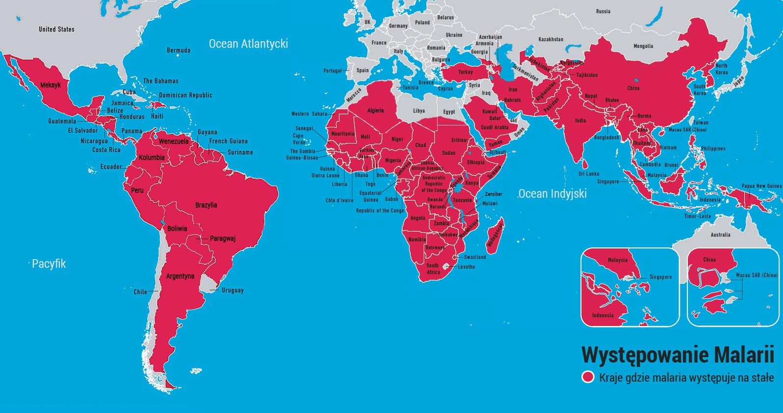malaria występowanie występowanie malarii
